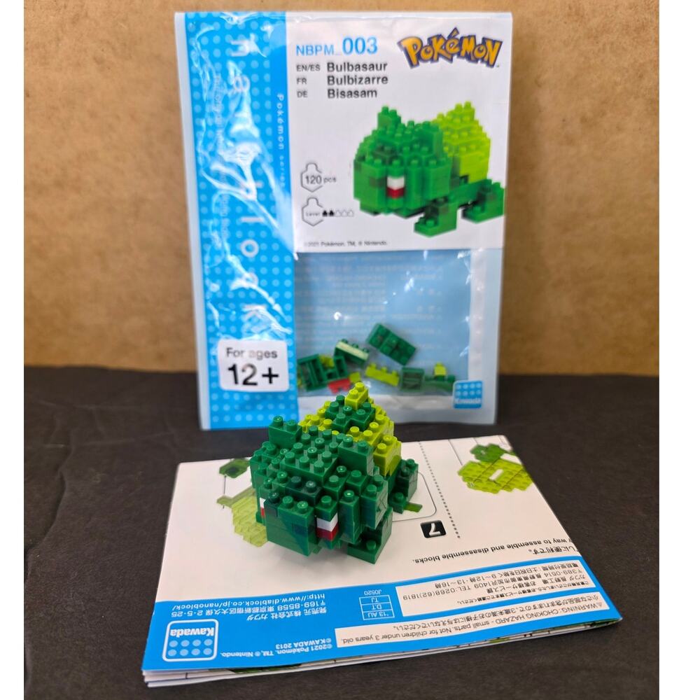 nanoblock - Pokémon - Bulbasaur, Pokémon Series (NBPM_003) by Kawada